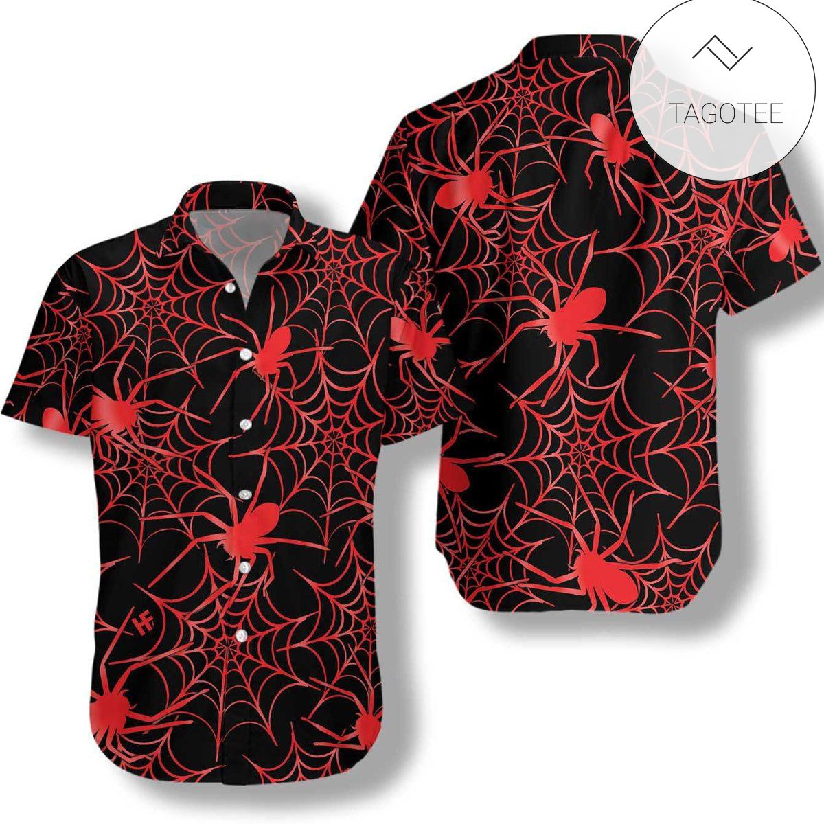 Creepy Spider Halloween Hawaiian Shirt