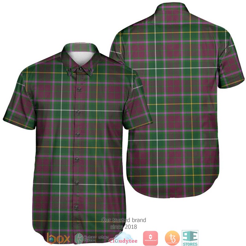 Crosbie Tartan Crest Short Sleeve Hawaiian Shirt