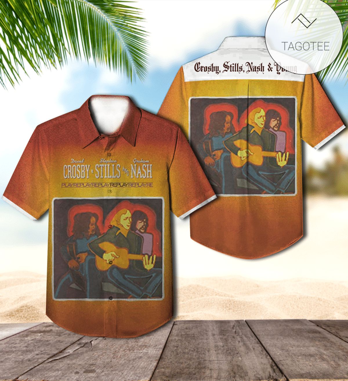 Crosby Stills And Nash The Debut Studio Album Cover Hawaiian Shirt