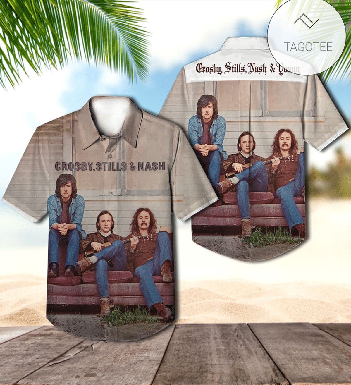 Crosby Stills Nash And Young American Dream Album Cover Hawaiian Shirt