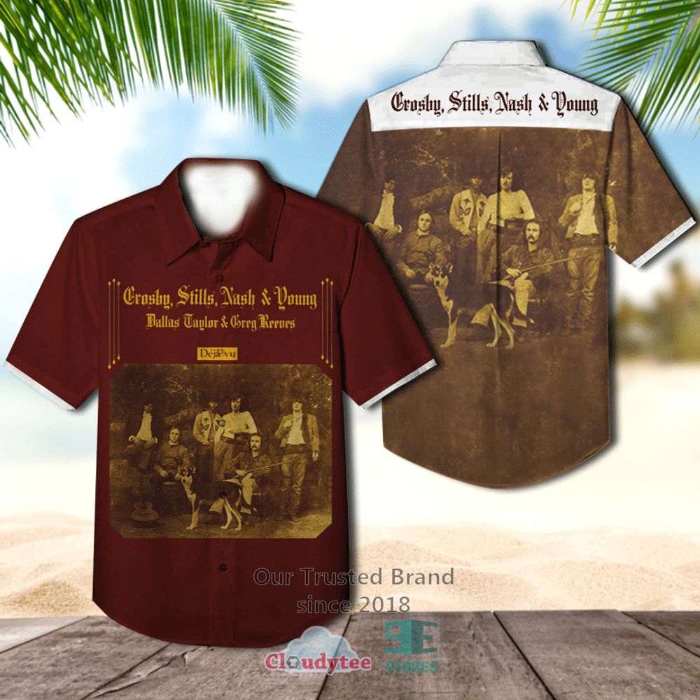 Crosby, Stills, Nash & Young CSNY 1974 Album Hawaiian Shirt