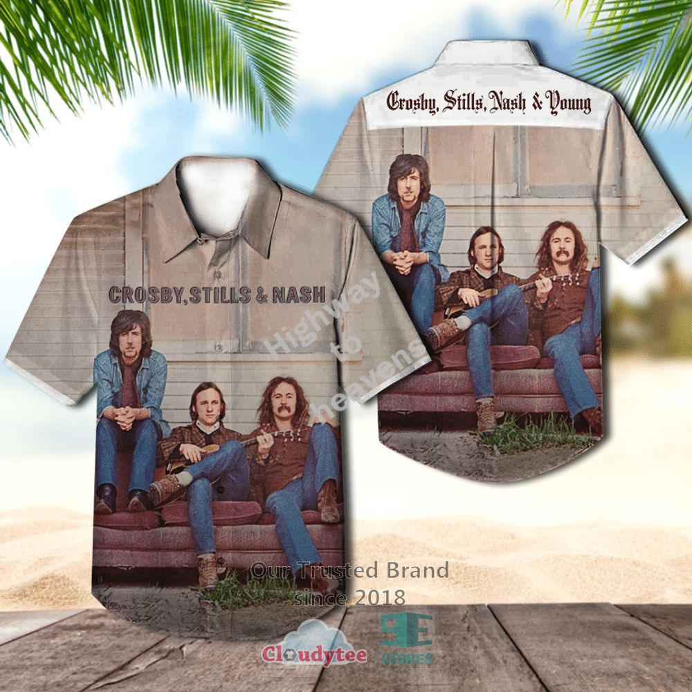 Crosby, Stills, Nash & Young Reply Casual Hawaiian Shirt