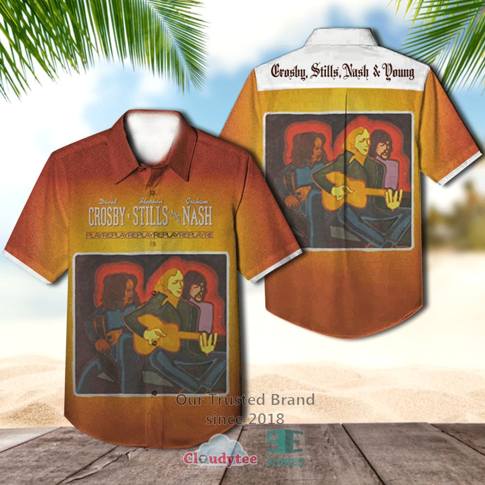 Crosby, Stills, Nash & Young NSC Casual Hawaiian Shirt