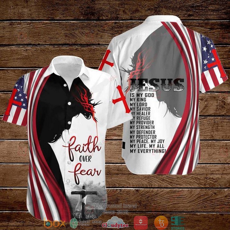 Cross Jesus Bible American Flag Nurse Nursing In My Veins Jesus In My Heart Hawaiian Shirt