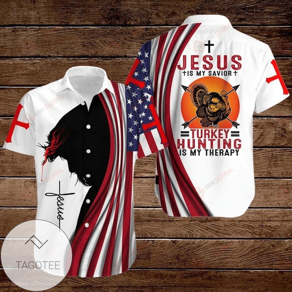 Cross Lion American Flag Biker This Is How I Social Distance Graphic Print Short Sleeve Hawaiian Casual Shirt