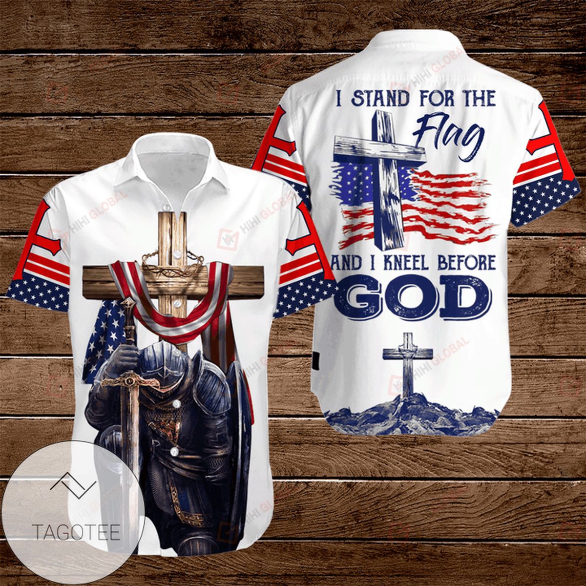 Cross Lion American Flag Biker This Is How I Social Distance Graphic Print Short Sleeve Hawaiian Casual Shirt