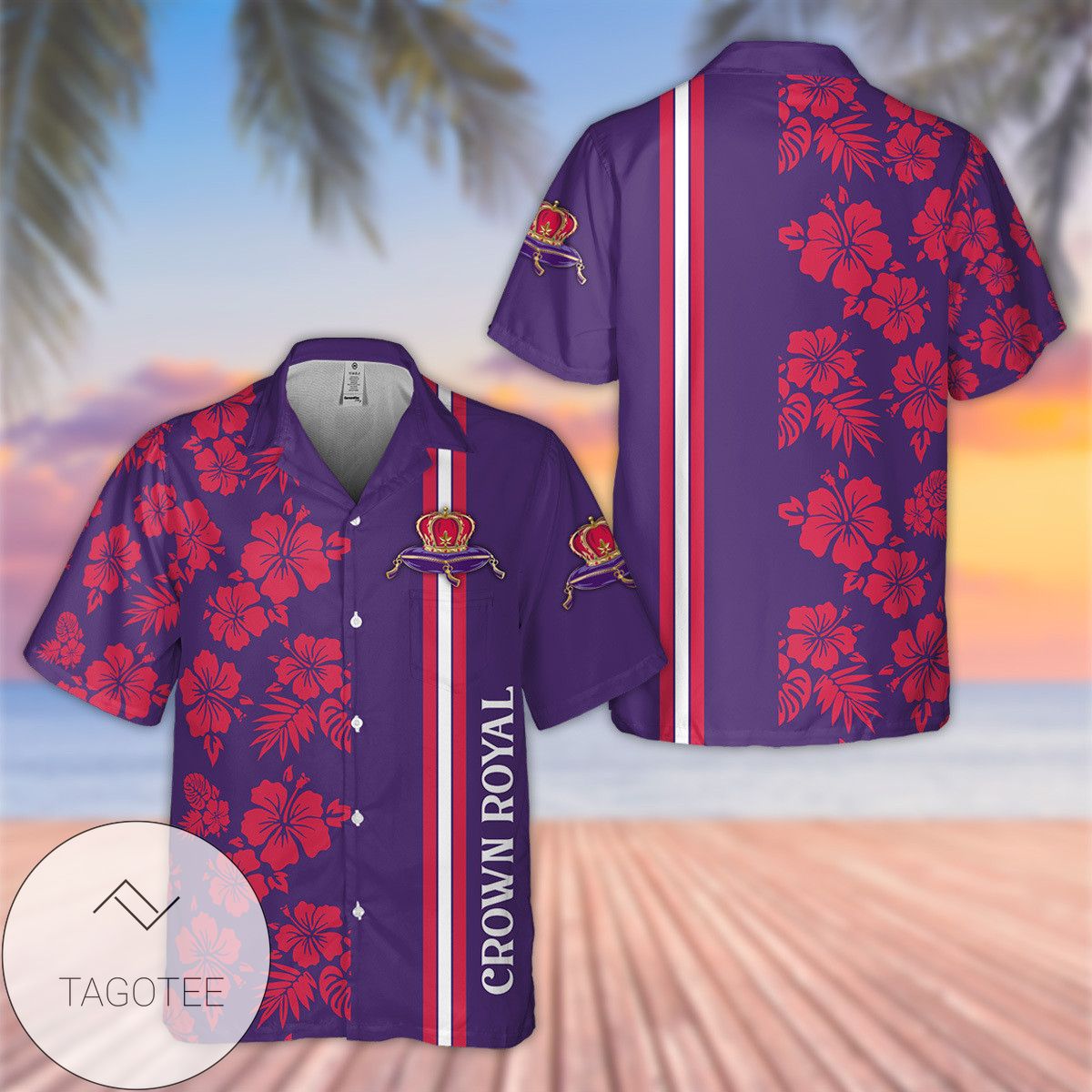 Crown Royal Apple All Over Print 3D Hawaiian Shirt And Beach Short