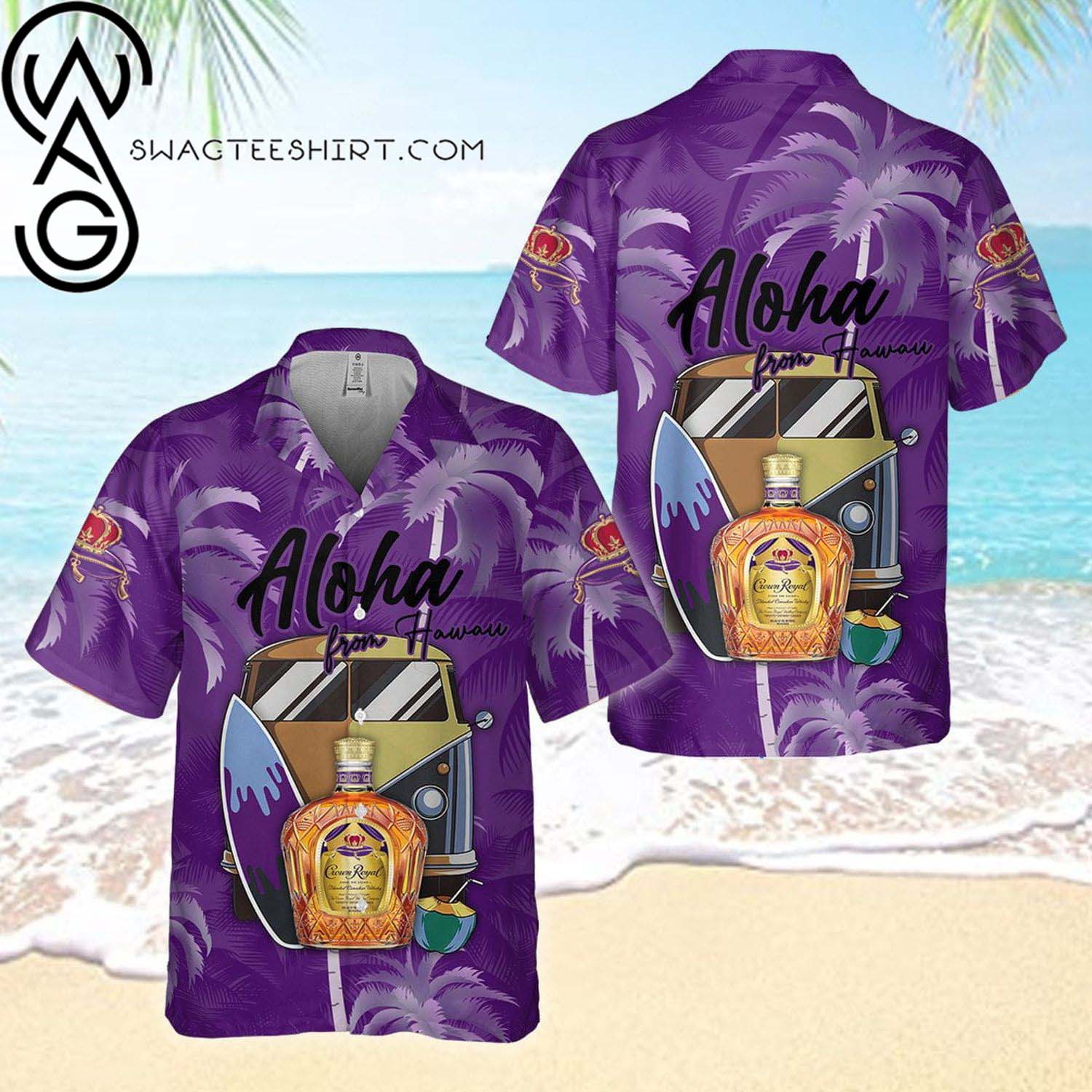 Crown Royal Apple All Over Print Aloha Hawaiian Shirt And Beach Short