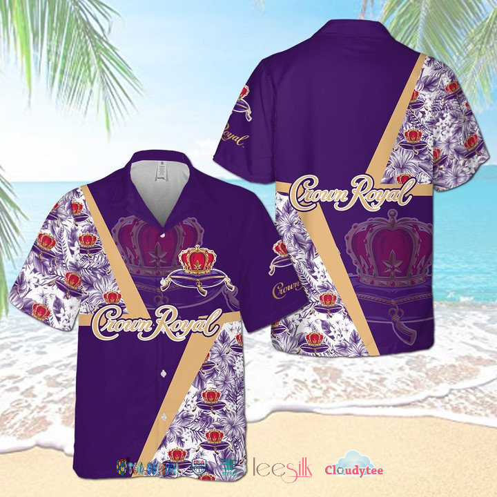 Crown Royal And Death Button Up Aloha Shirt