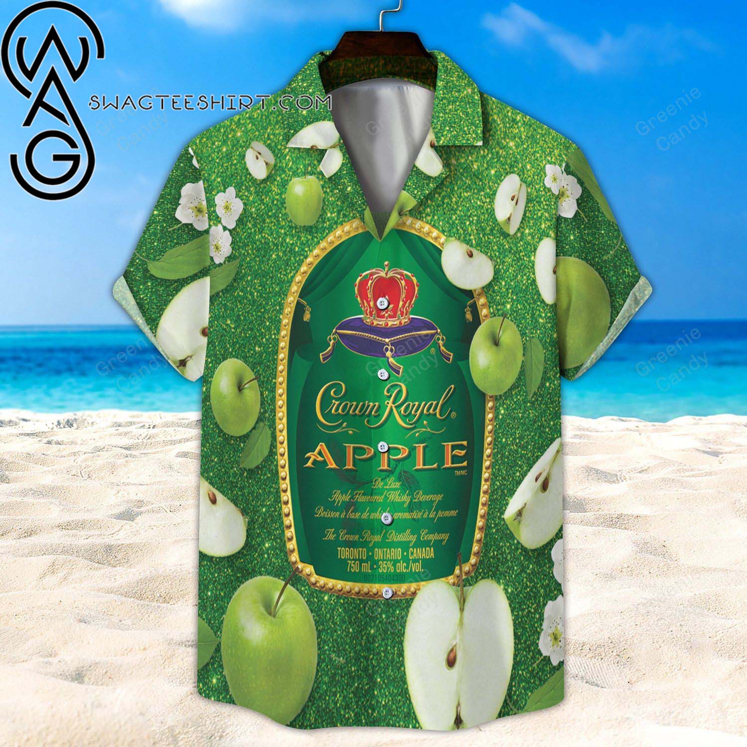 Crown Royal Apple All Over Print Summer Vacation Hawaiian Shirt And Beach Shorts