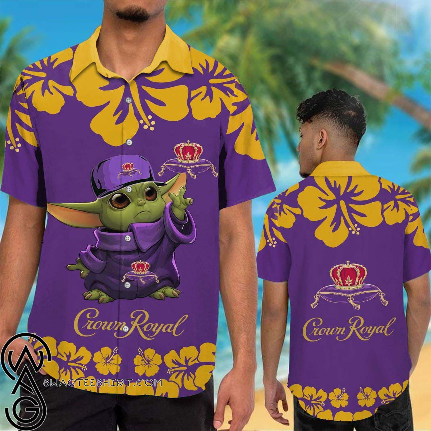 Crown Royal Apple Bottle All Over Print Aloha Hawaiian Shirt And Beach Short