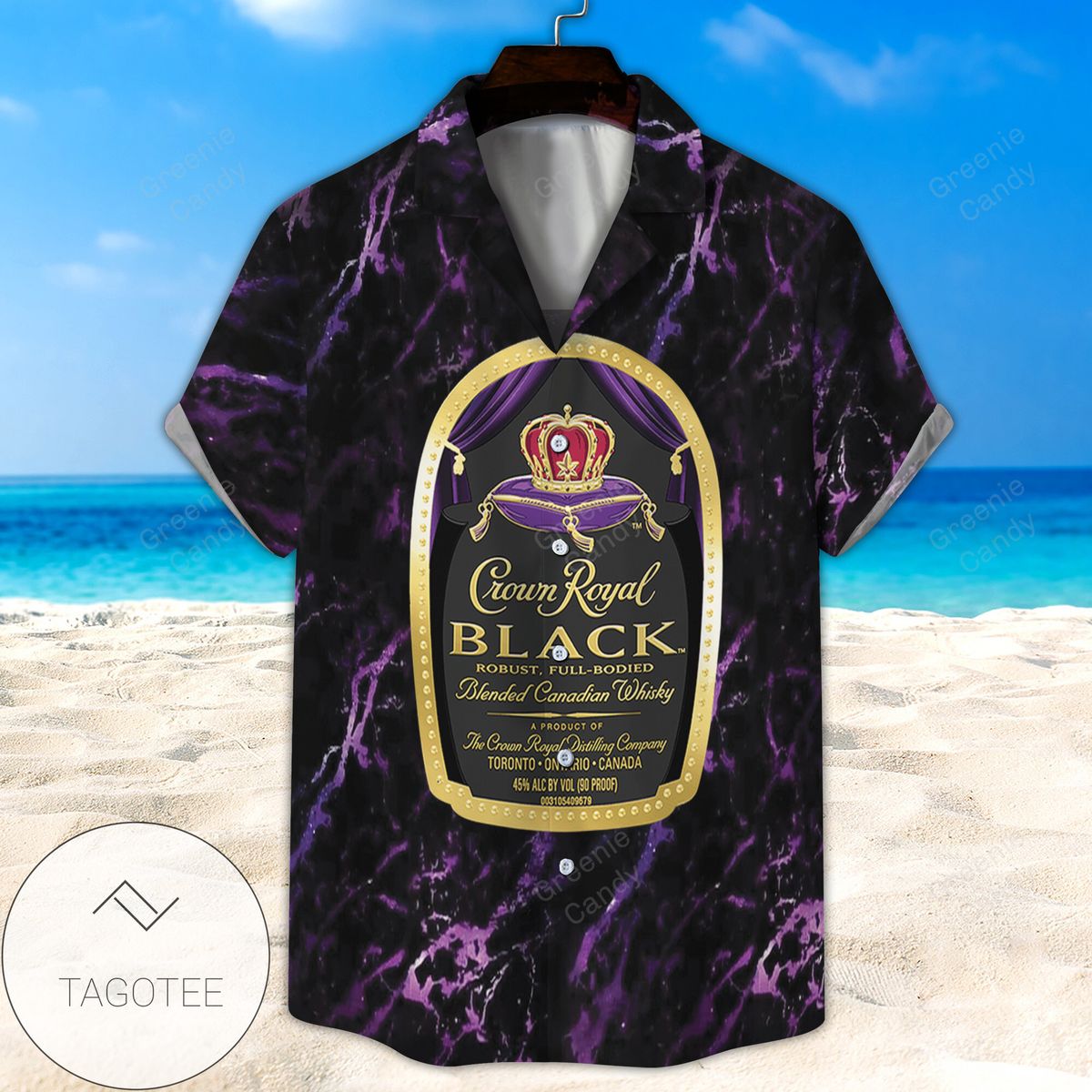 Crown Royal Blue Camouflage Hawaiian Shirt