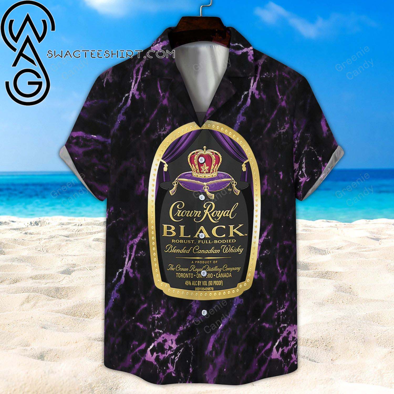 Crown Royal Bottle Seamless Pattern All Over Print Aloha Hawaiian Shirt And Beach Short