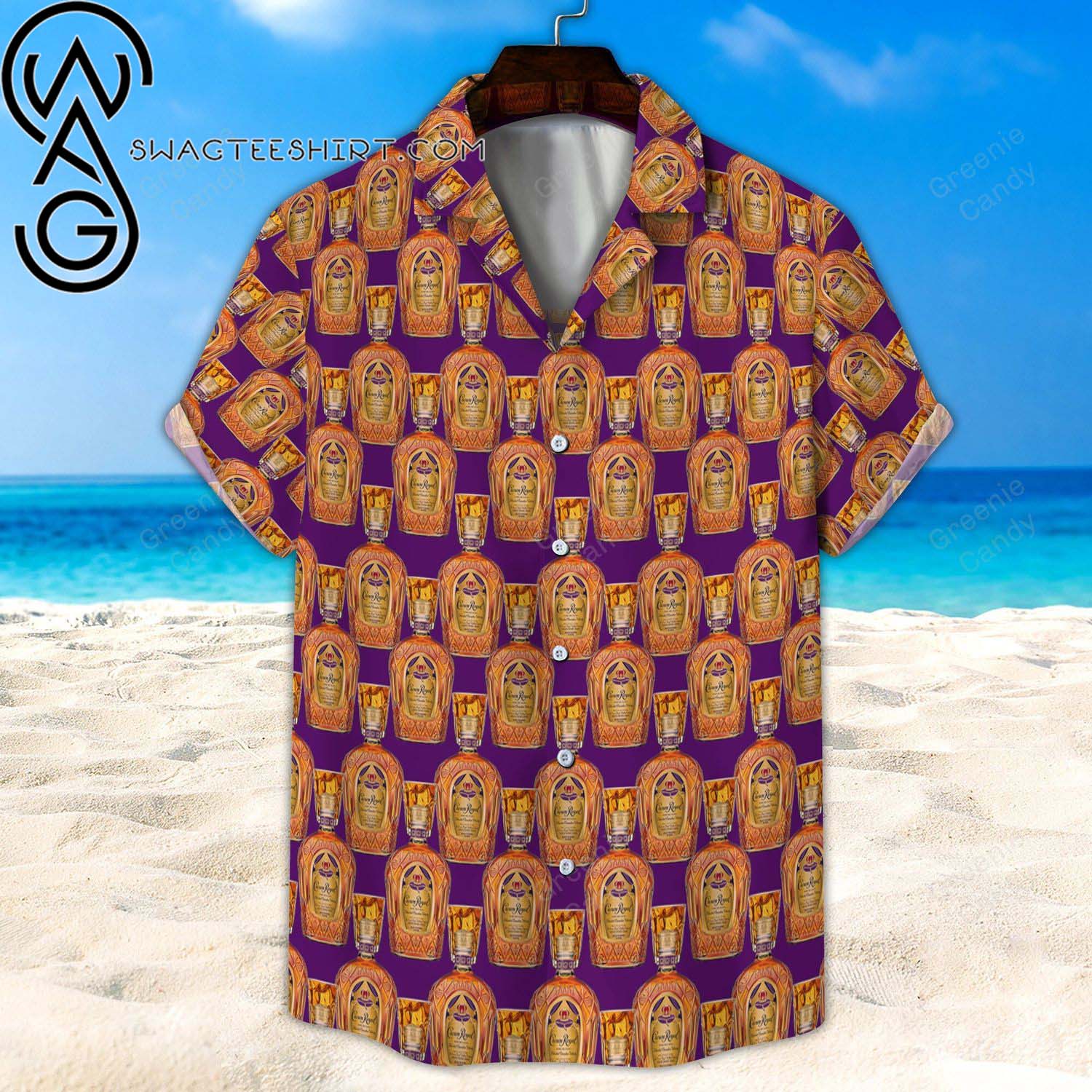 Crown Royal Black All Over Print Aloha Hawaiian Shirt And Beach Short