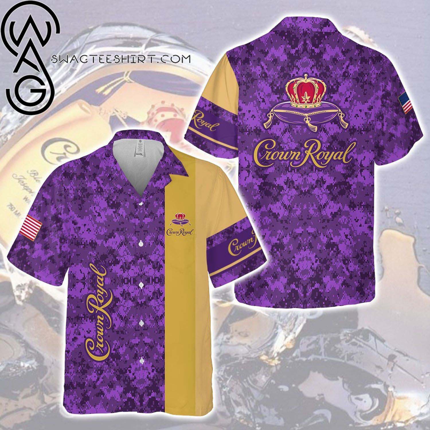 Crown Royal Canadian Whisky Beach Summer Outfits Hawaiian Shirt