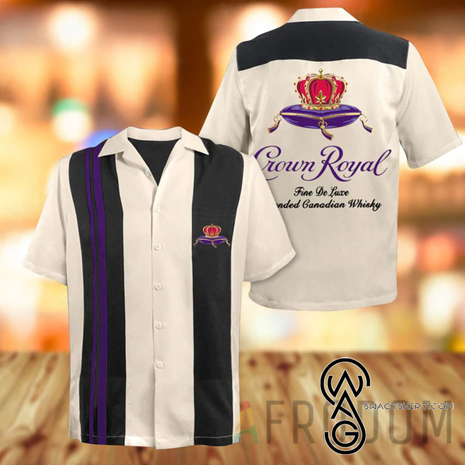 Crown Royal Canadian Whisky Bigfoot Summer Outfits Hawaiian Shirt