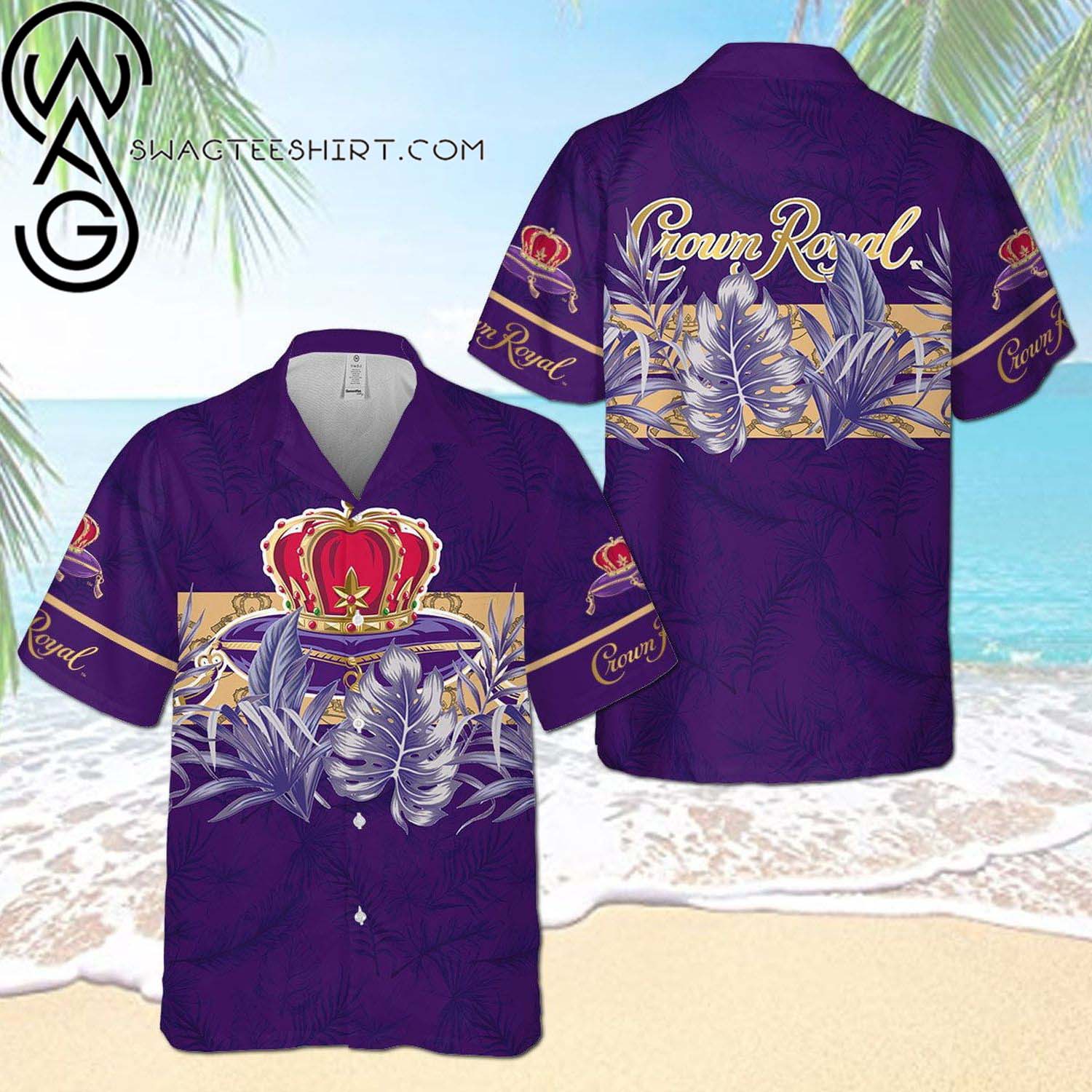 Crown Royal Canadian Whisky Beach Summer Outfits Hawaiian Shirt