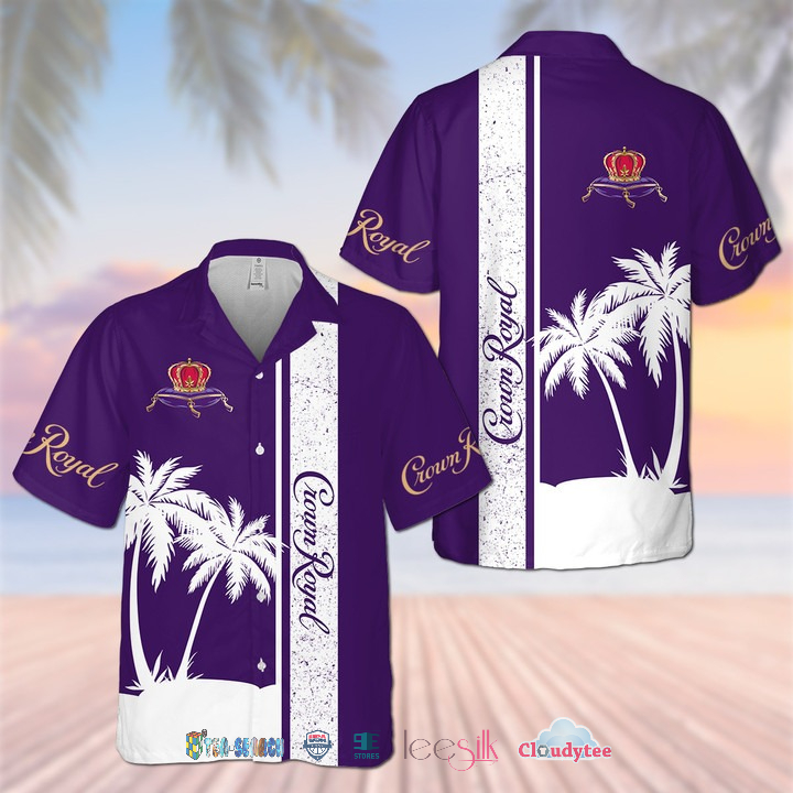 Crown Royal Camo Skull Hawaiian Shirt