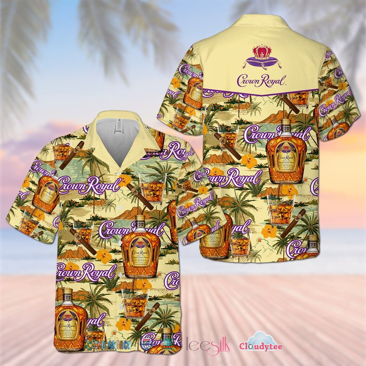 Crown Royal Casual Button Hawaiian Shirt