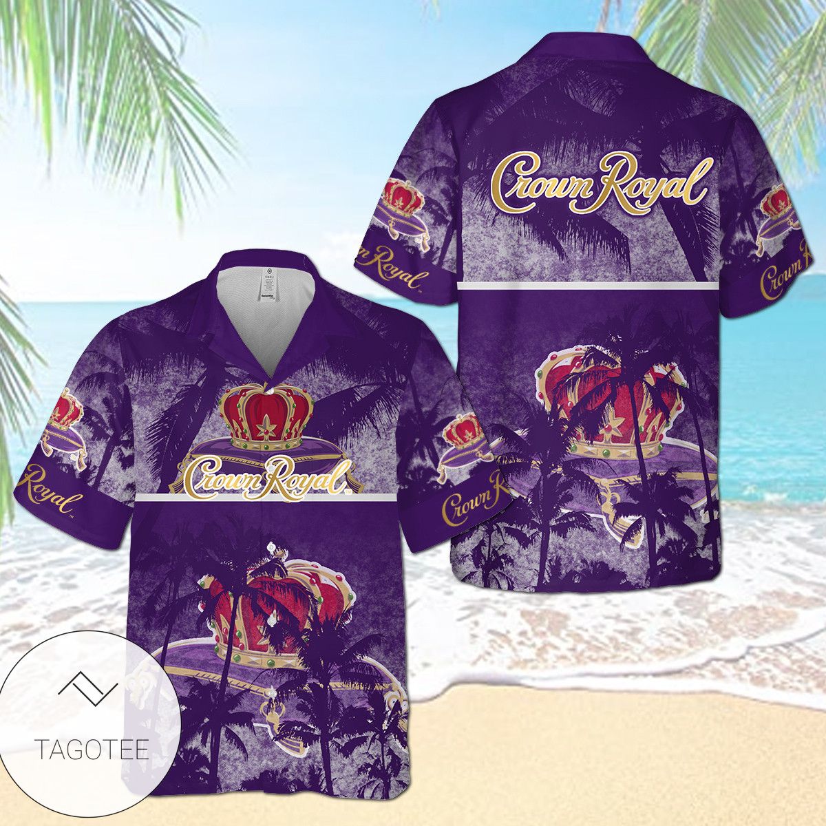 Crown Royal Canadian Whisky Authentic Hawaiian Shirt 2022 White Men Women Beach Wear Short Sleeve Authentic Hawaiian Shirt 2022