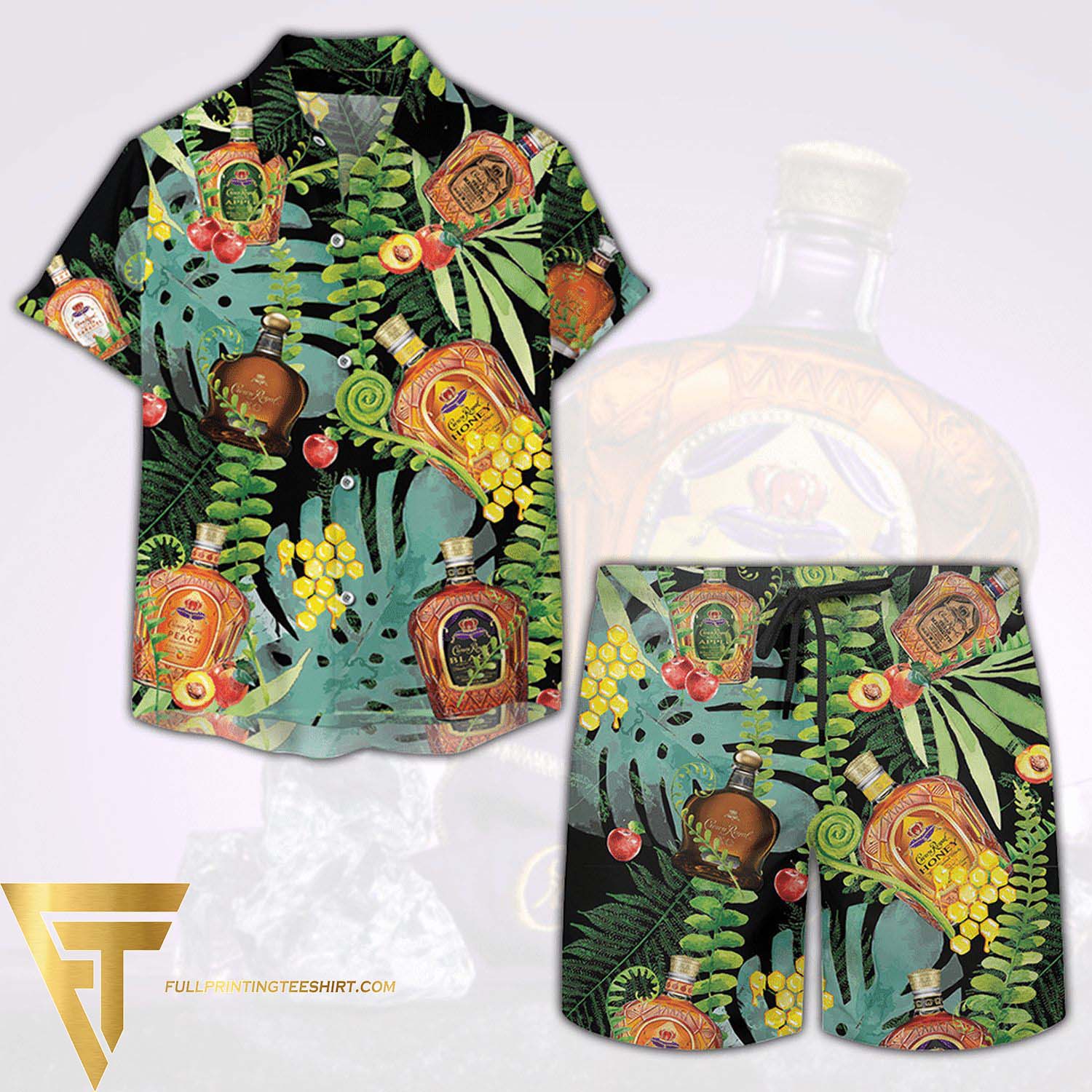 Crown Royal Collections Beach Waves All Over Print Summer Vacation Hawaiian Shirt