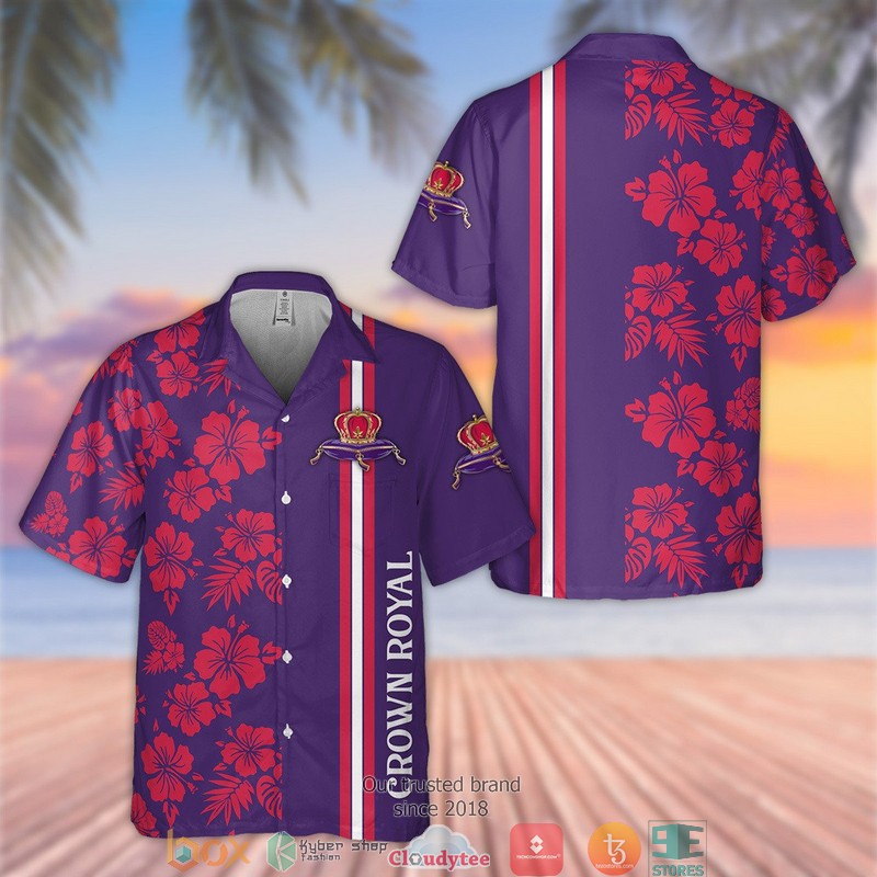 Crown Royal purple Hawaiian shirt