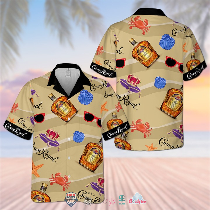 Crown Royal Memorial Day Camo Hawaiian Shirt