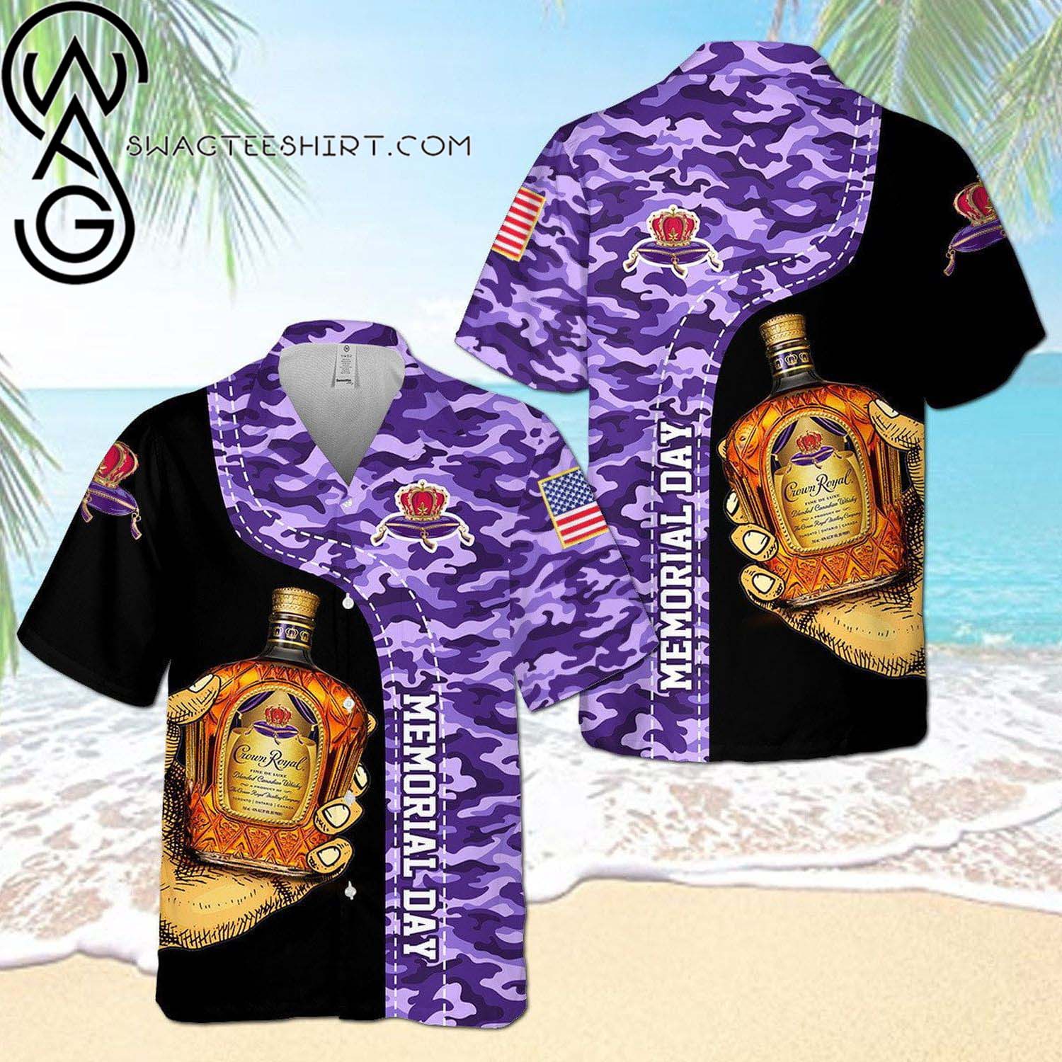 Crown Royal Death Skull Summer Outfits Hawaiian Shirt