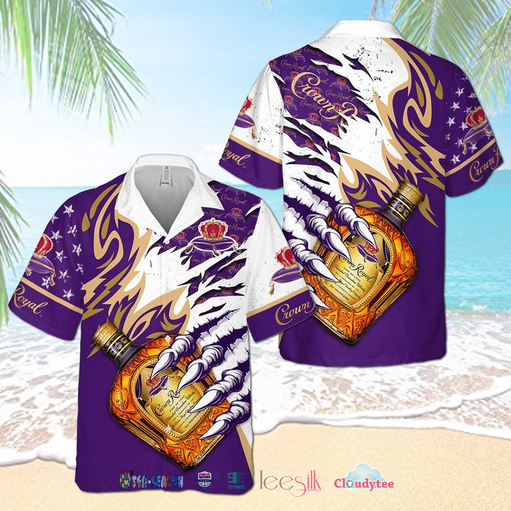 Crown Royal Memorial Day Camo Hawaiian Shirt