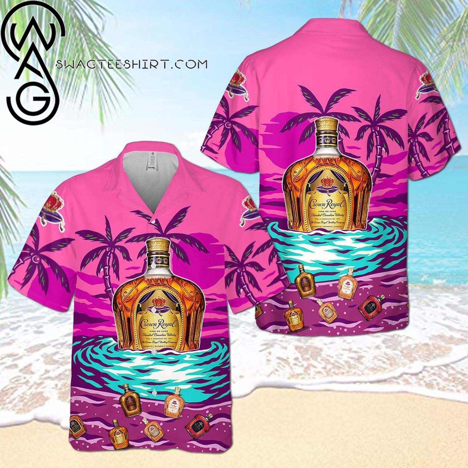 Crown Royal Original All Over Print Summer Vacation Hawaiian Shirt