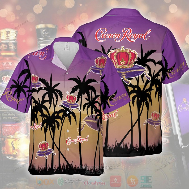 Crown Royal purple Hawaiian shirt