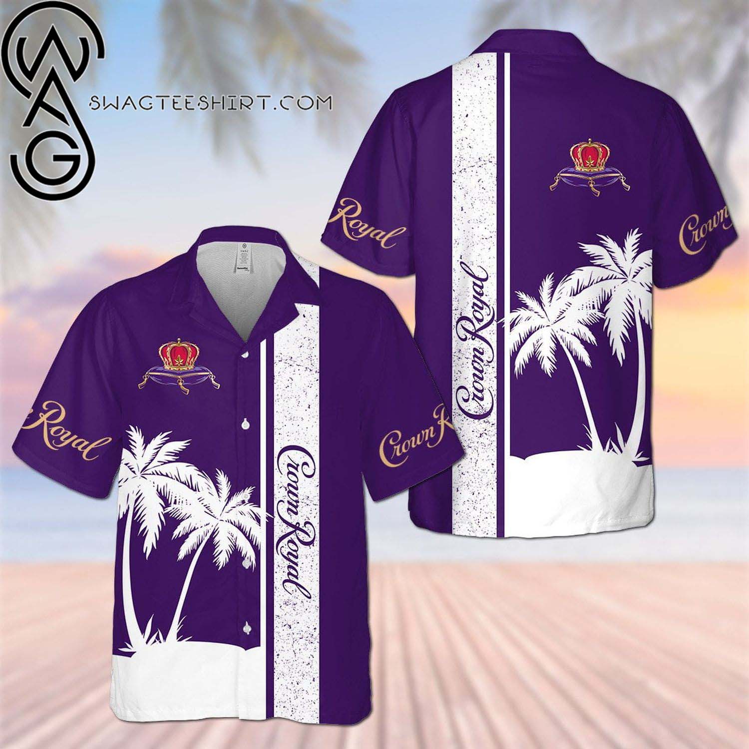 Crown Royal Pineapple All Over Print Summer Vacation Hawaiian Shirt