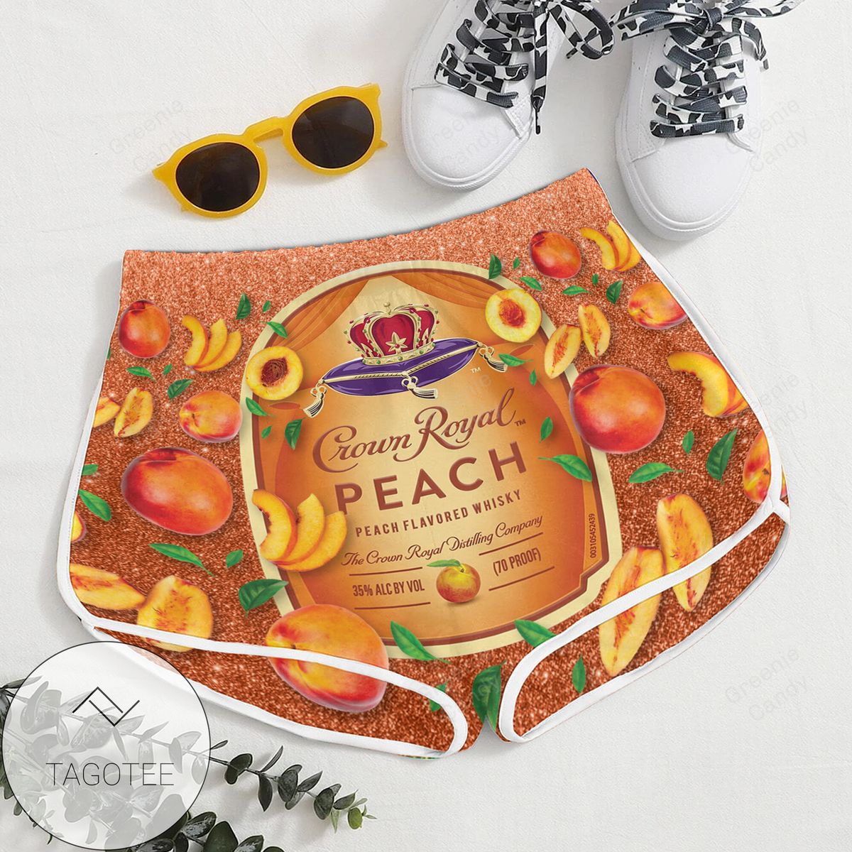 Crown Royal Peach Palm Hawaiian Shirt