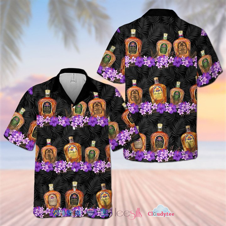 Crown Royal Red Flowers Hawaiian Shirt