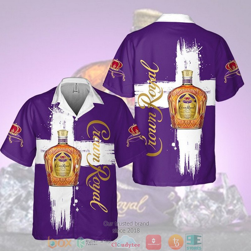 Crown Royal Peach palm tree hawaiian shirt