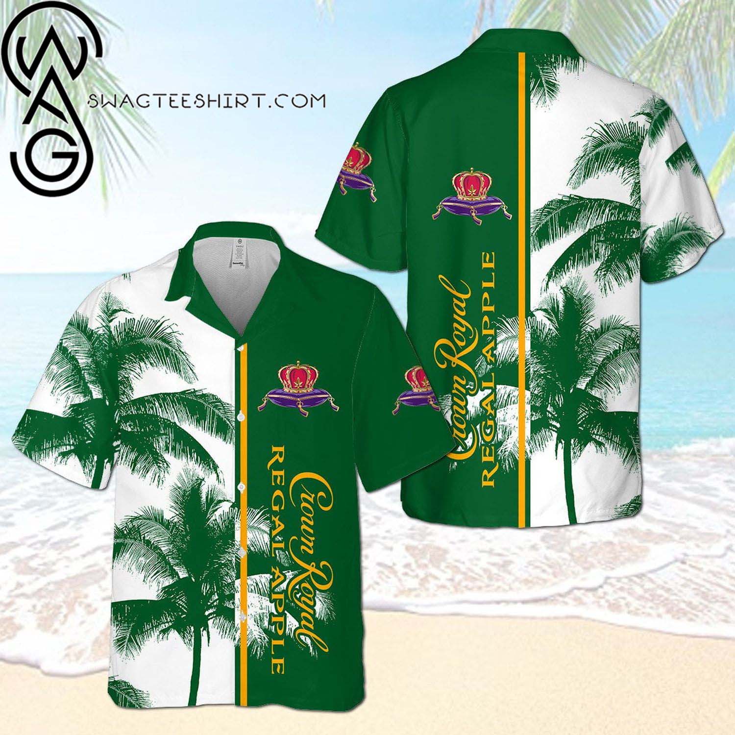 Crown Royal Pineapple All Over Print Summer Vacation Hawaiian Shirt