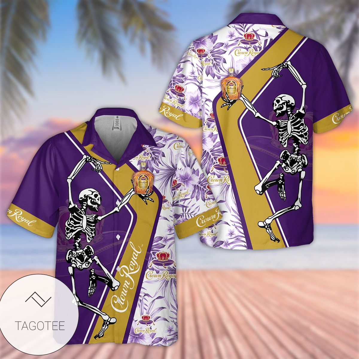 Crown Royal Skull Hawaiian Shirt