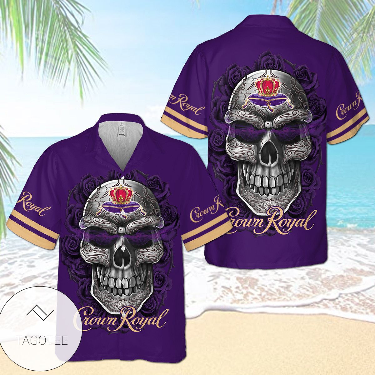 Crown Royal Skeleton Hawaiian Shirt