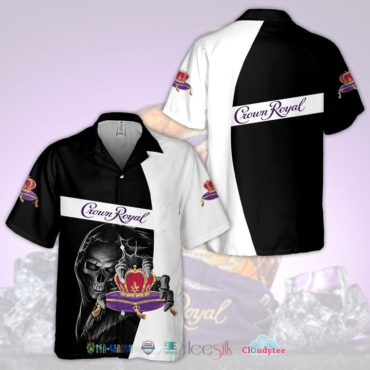 Crown Royal Smoke Skull Hawaiian Shirt