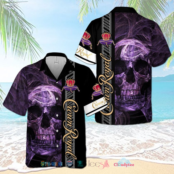 Crown Royal Skull Tropical Short Sleeve Shirt