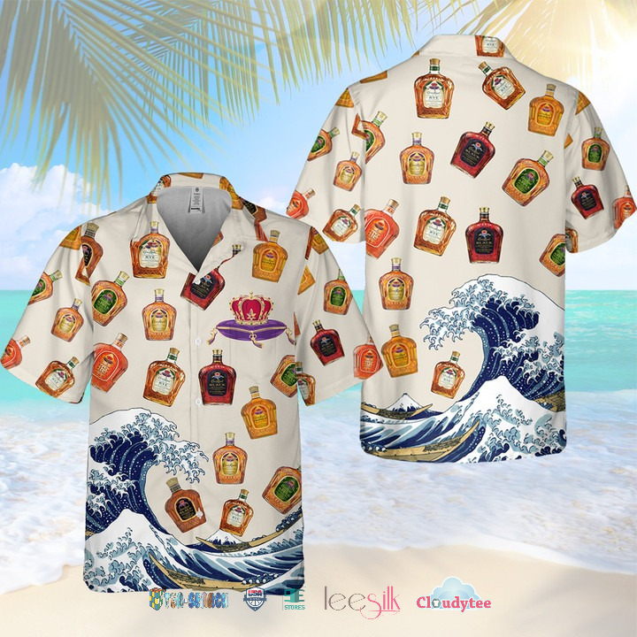 Crown Royal Tropical Floral Hawaiian Shirt