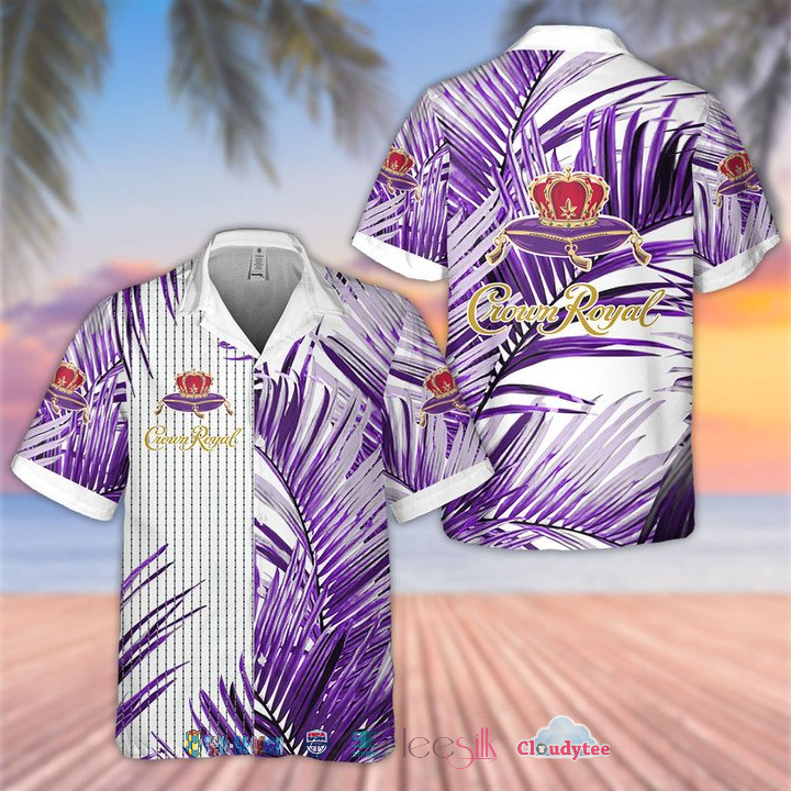 Crown Royal Tropical Flowers Hawaiian Shirt