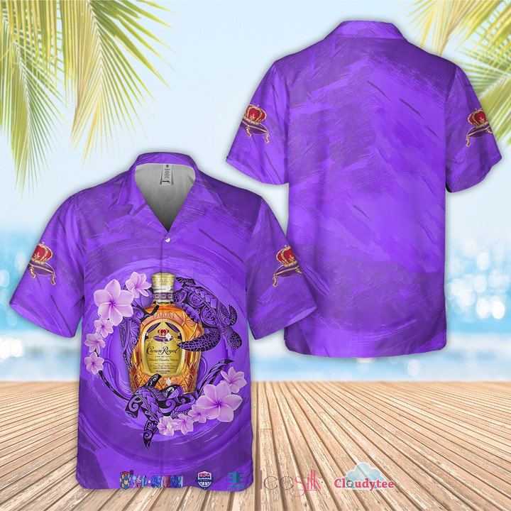 Crown Royal Turtle Custom Name Hawaiian Shirt