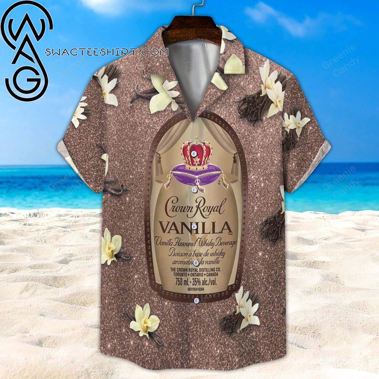 Crown Royal USA Flag All Over Print Summer Vacation Hawaiian Shirt