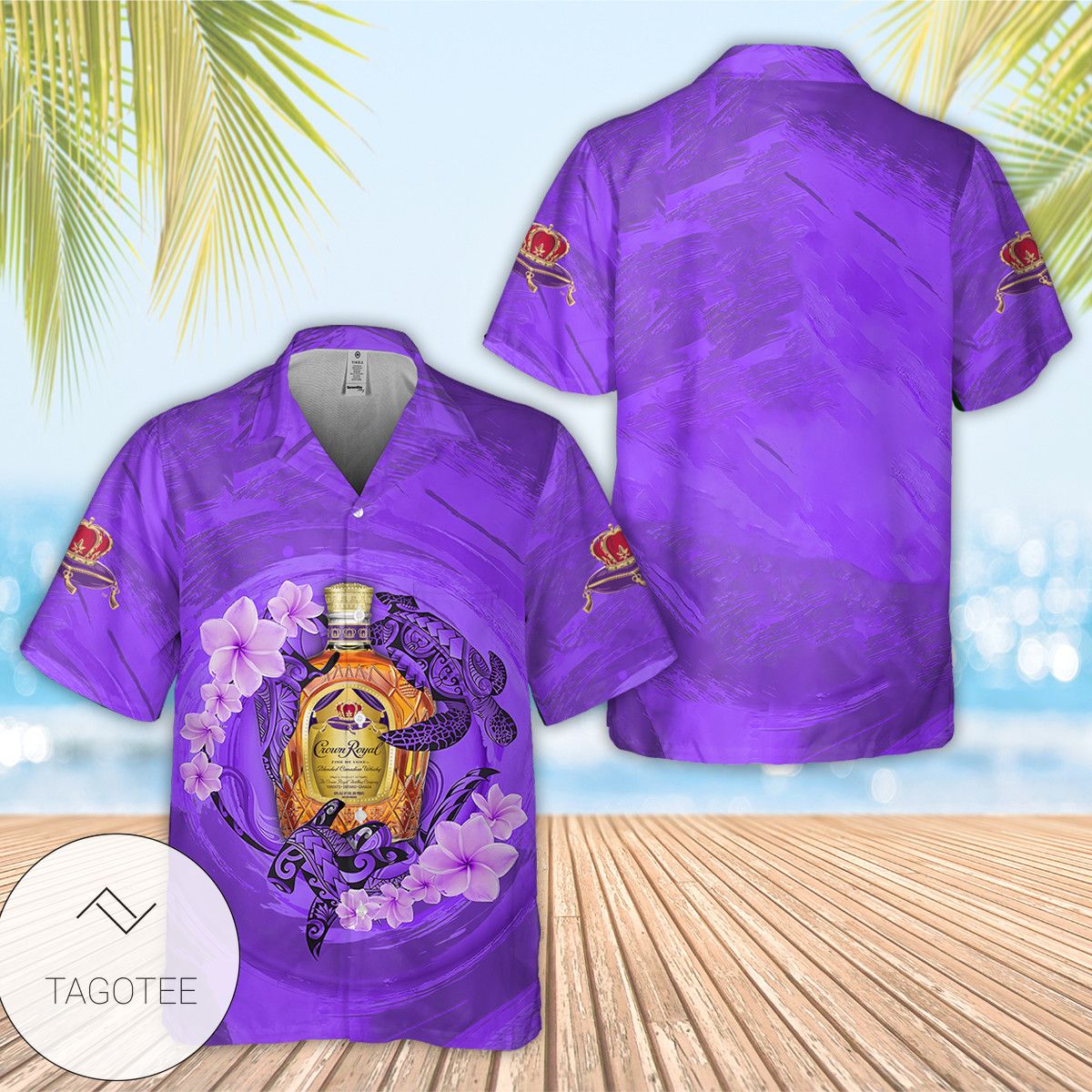 Crown Royal Whiskey Skull Hawaiian Shirt