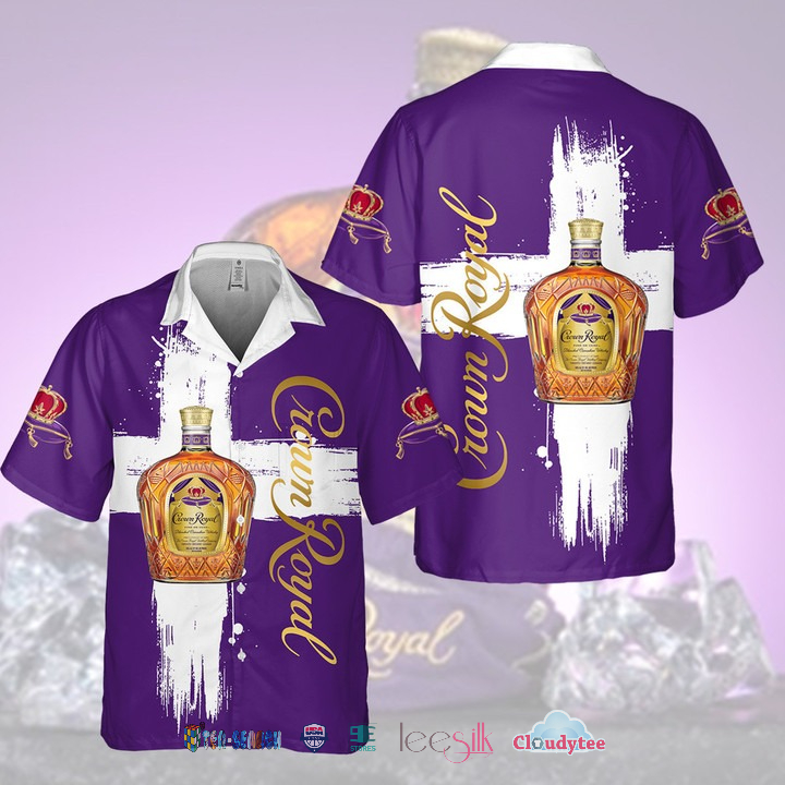 Crown Royal US Flag Camo Personalized Hawaiian Shirt