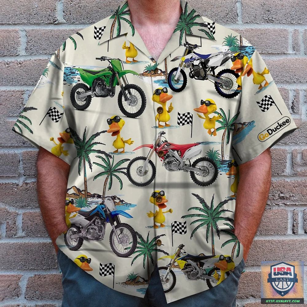 Cruising Duck Palm Tree Hawaiian Shirt And Short