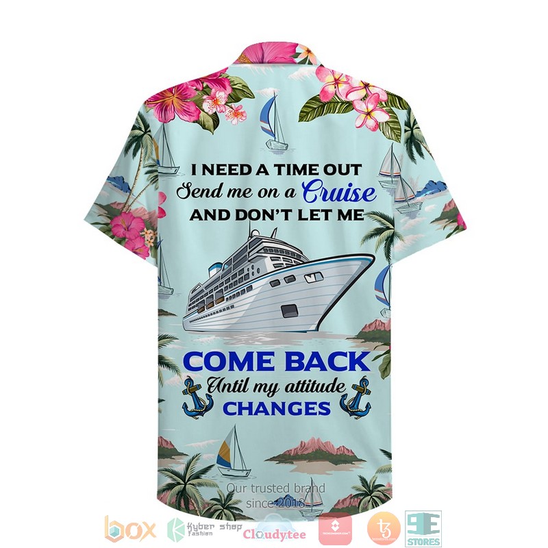 Cruising Flamingo I’m Either Going Cruising Palm Beach Pattern Hawaiian Shirt