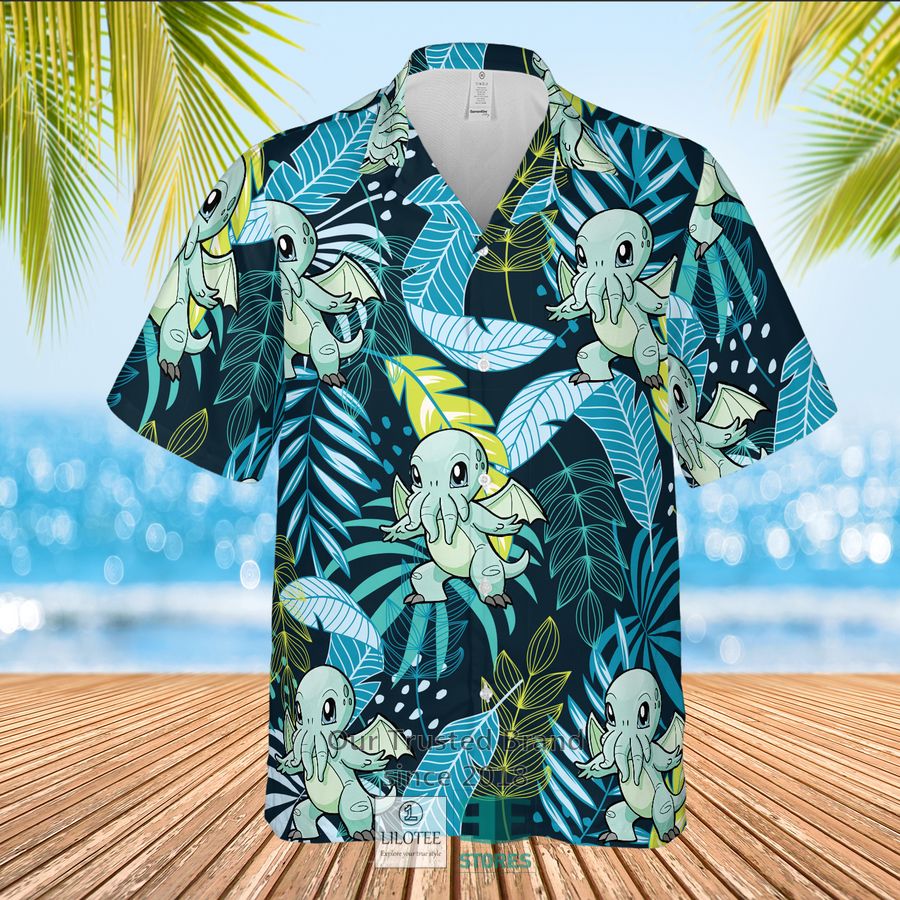 Cthulhu surfing Casual Hawaiian Shirt