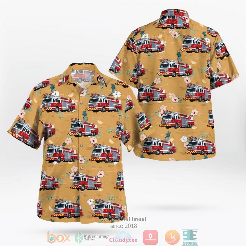 Cumbria Fire and Rescue Service Rescue Pump Hawaiian Shirt